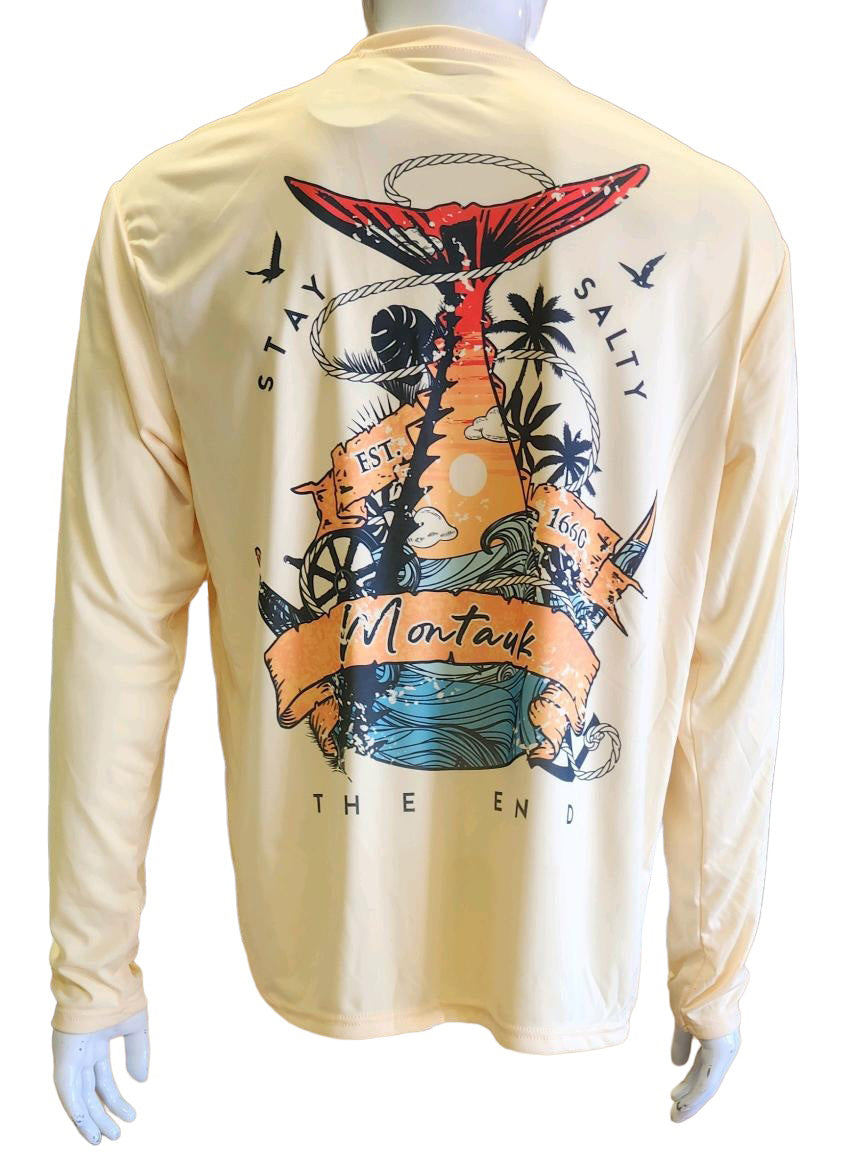 Unisex Adult Montauk The End Stay Salty Fish Tail Est 1660