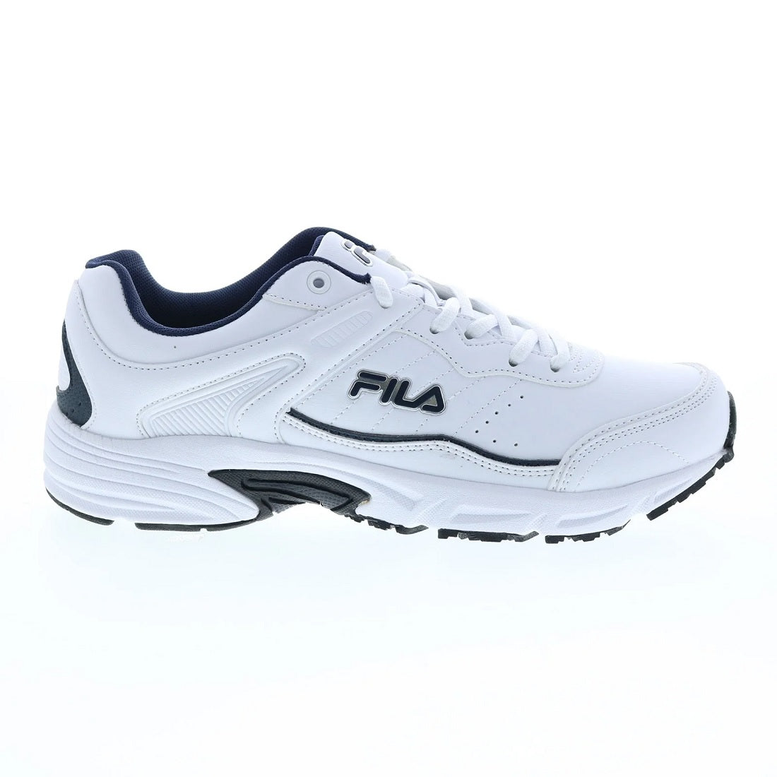 Fila Mens Memory Sportland Running Shoe, Adult, White/Fila Navy/Metall