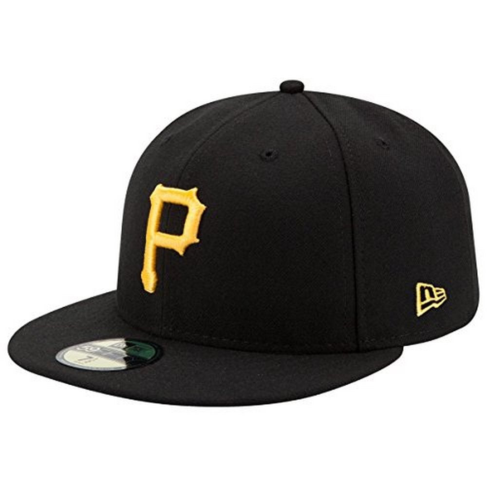 New Era Mens Pittsburgh Pirates Authentic On Field 59Fifty Fitted Hat, Black