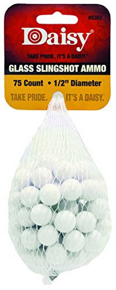 Daisy  Glass Slingshot Ammunition, White, 0.5