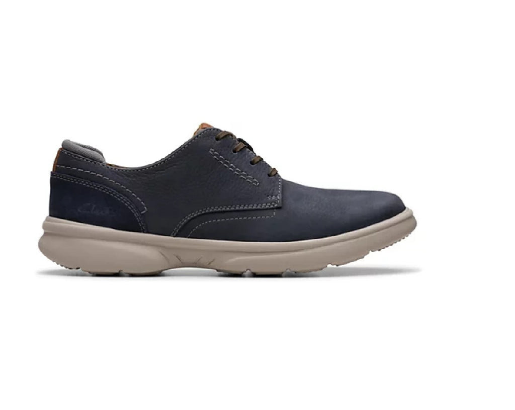 Clarks Mens Bradley Plain, Navy Nubuck, Adult