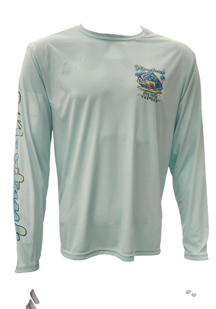 Adult Montauk The End Stay Salty DriFit Performane Long Sleeve Tee