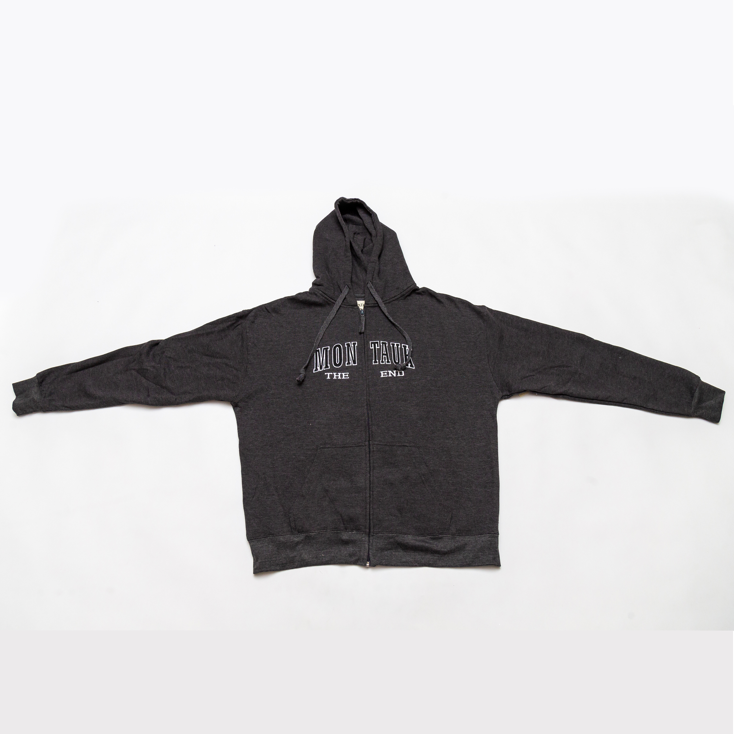 Adult Montauk The End Embroidered Traditional Zip-Up Hoodie Adult Montauk The End Embroidered Traditional Zip-Up Hoodie