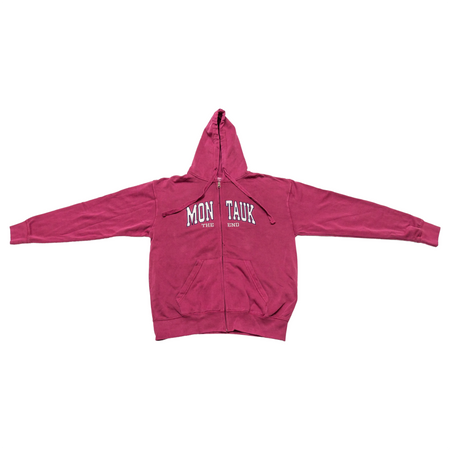 Adult Montauk The End Embroidered Traditional Zip-Up Hoodie