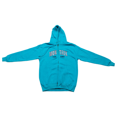 Adult Montauk The End Embroidered Traditional Zip-Up Hoodie Adult Montauk The End Embroidered Traditional Zip-Up Hoodie