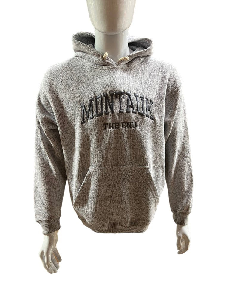 Adult Unisex Embroidered Montauk The End Pullover Hoodie
