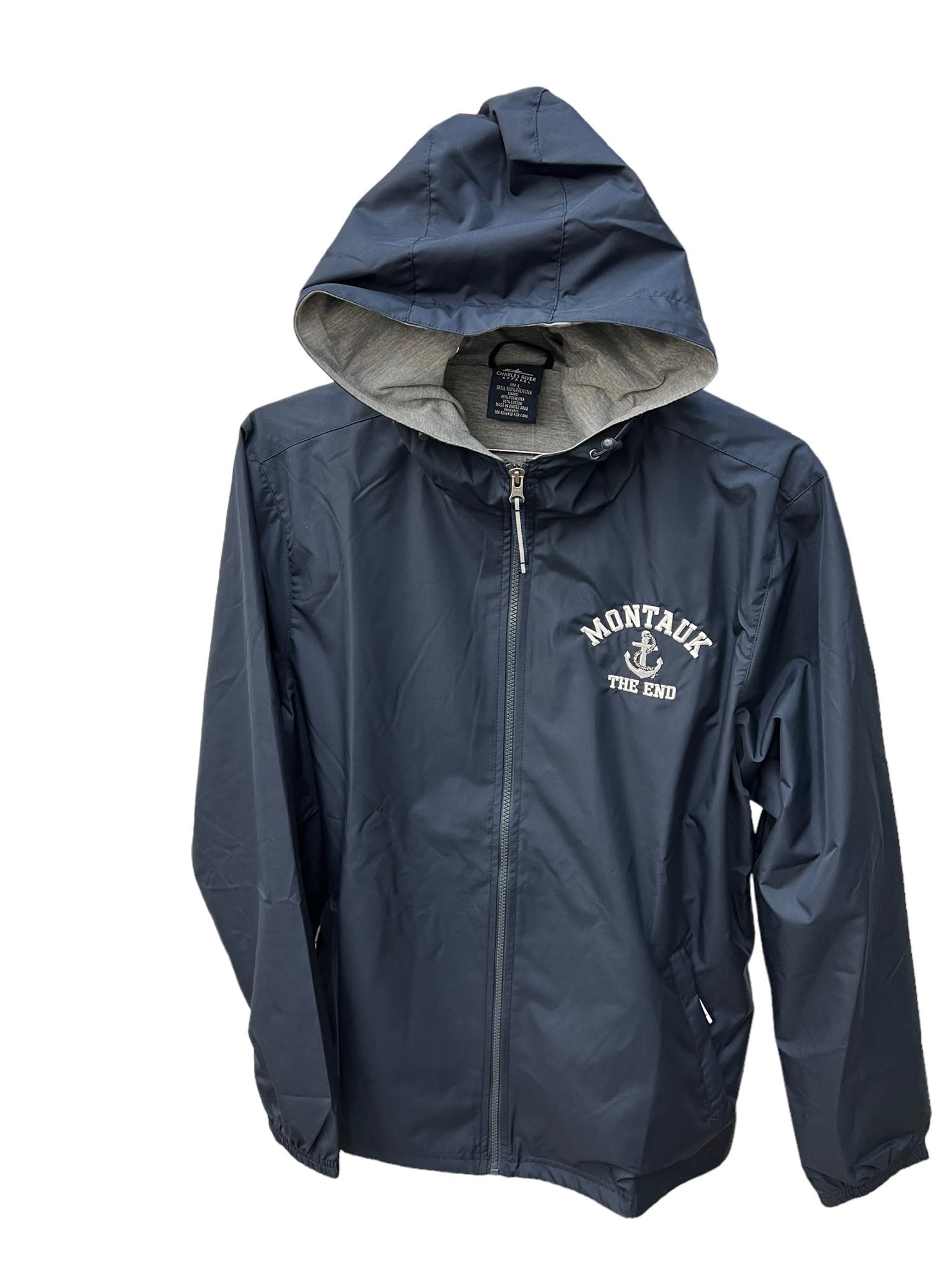 Adult Embroidered Charles River Montauk The End Portsmouth Full Zip-Up