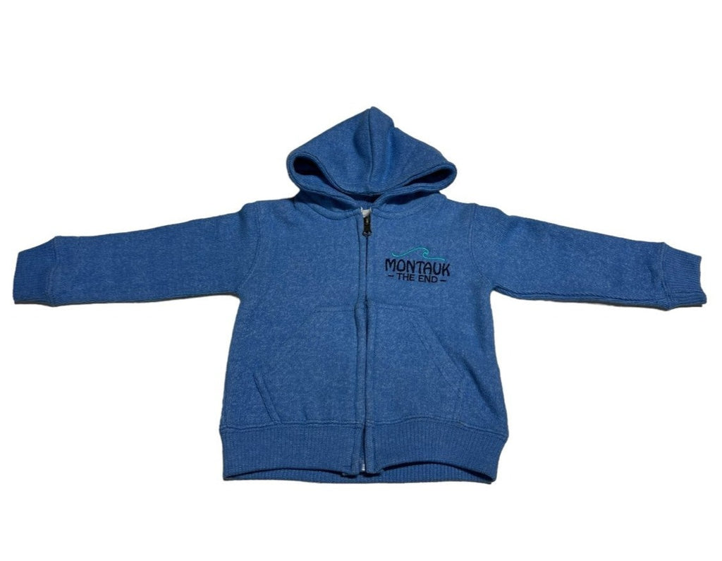Toddler Montauk The End Wave Embroidered Nantucket Zip-Up Hoodie