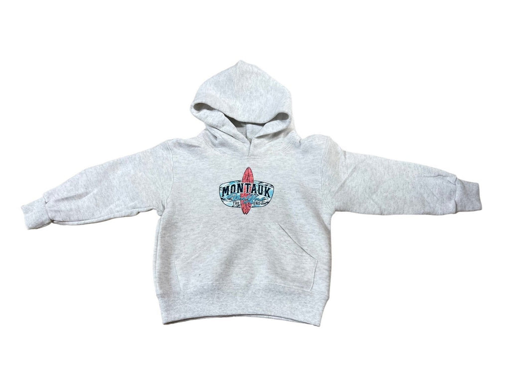 Toddler Montauk The End Surfboard Design Pullover Hoodie