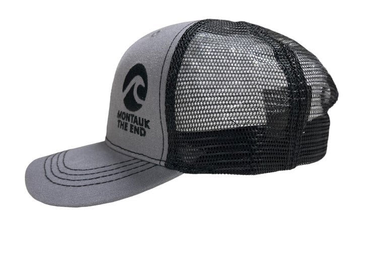 Montauk Surf and Sports Montauk The End Wave Logo in Grey and Black