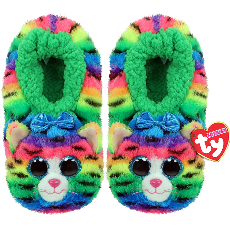 TY Tigerly the Cat Girls Slippers