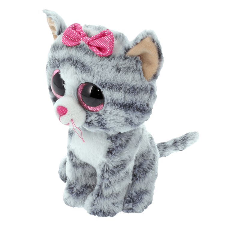 TY Kiki the Grey Striped Cat Beanie Boo