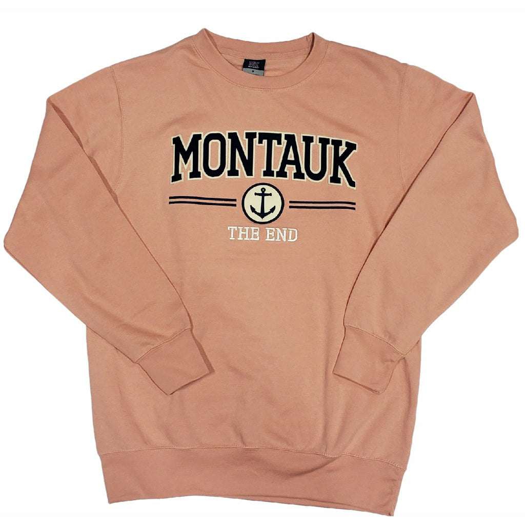 Adult Montauk The End Anchor Crewneck in Salmon
