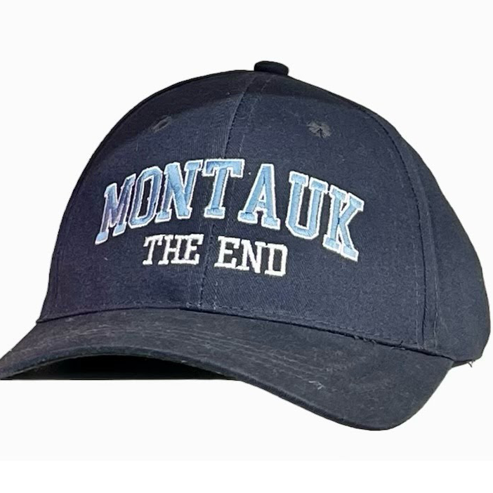 Montauk The End Embroidered Hat in Navy