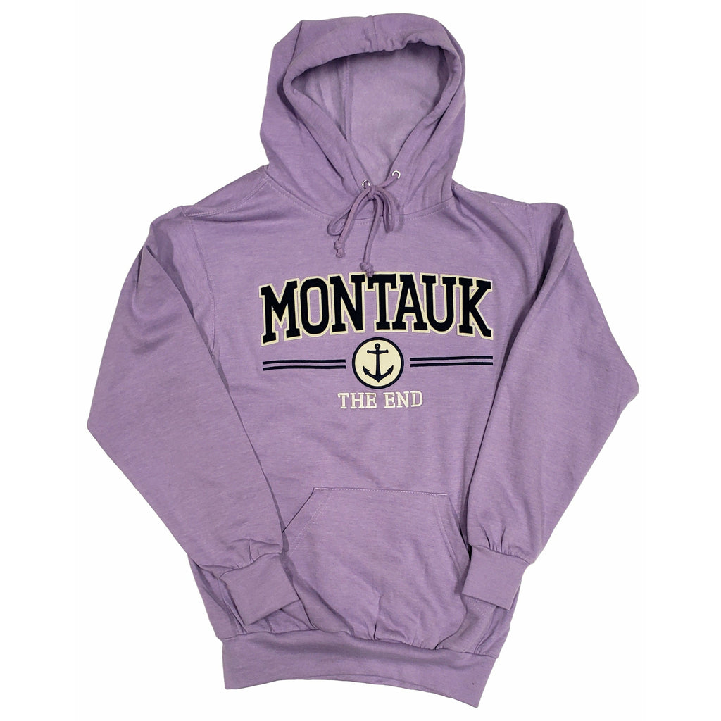 Adult Montauk The End Anchor Pullover Hoodie in Lilac