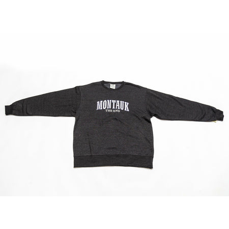 Adult Montauk The End Embroidered Crewneck in Oxford