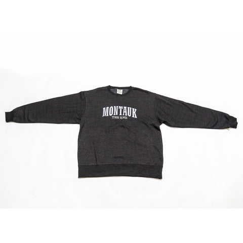 Adult Montauk The End Embroidered Crewneck in Oxford