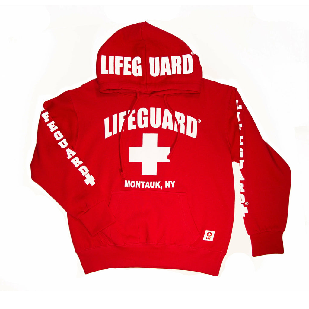 Adult Lifeguard Montauk NY Pullover Hoodie