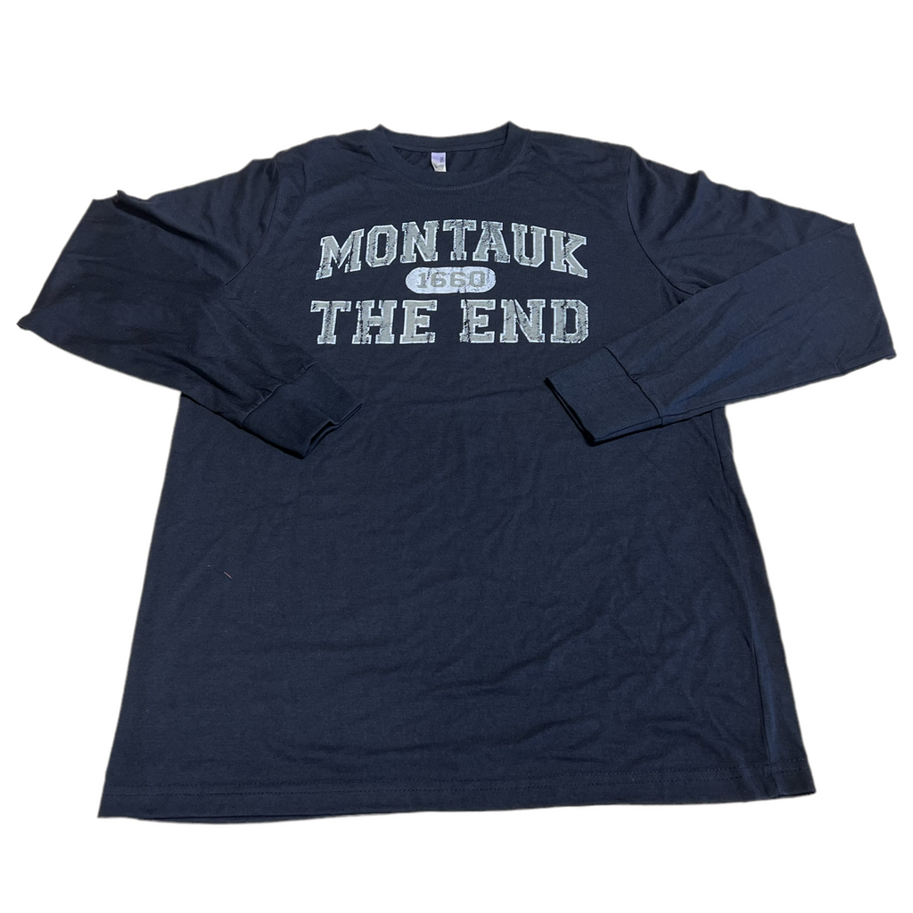 Adult Unisex Montauk The End 1660 TE/MAX Long Sleeve T-Shirt in Navy