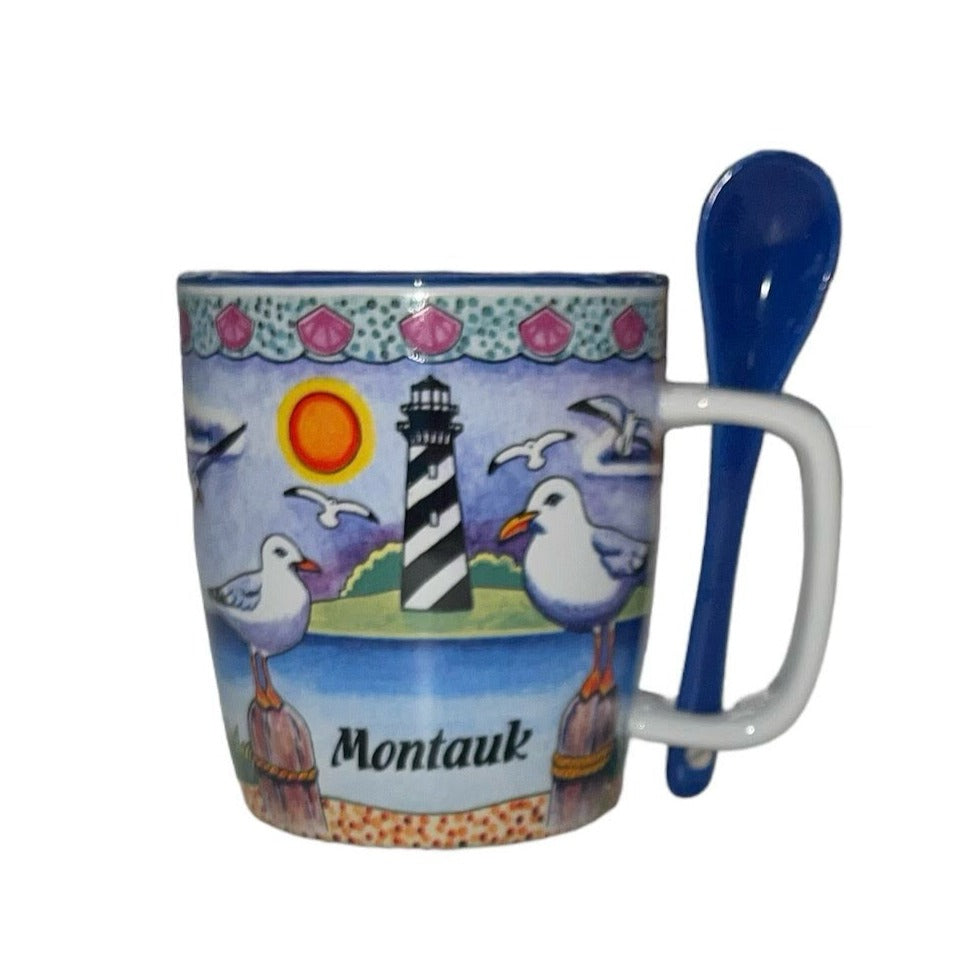 Montauk Lighthouse Souvenir Mug with Spoon