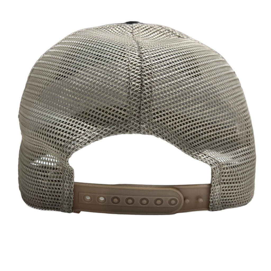 Montauk 1660 Strapback Trucker Patch Style Hat in Charcoal