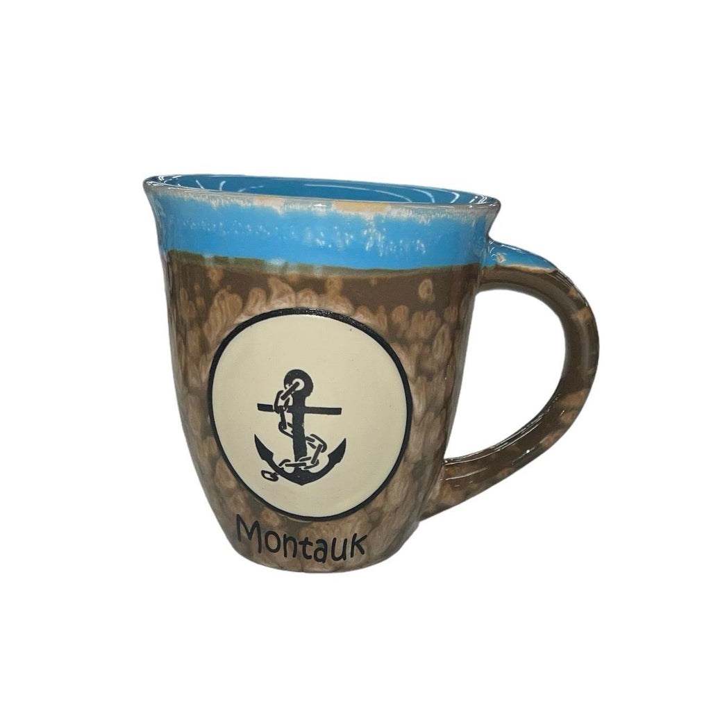 Montauk Anchor Souvenir Mug in Blue