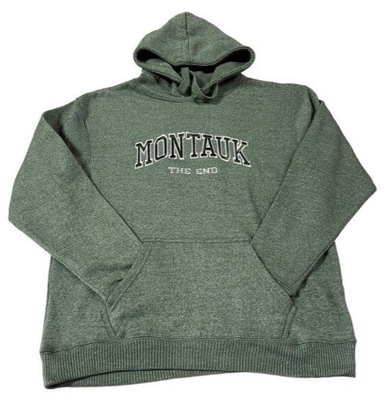 Adult Ragwear Montauk The End Embroidered Nantucket Pullover Hoodie in Hunter Green