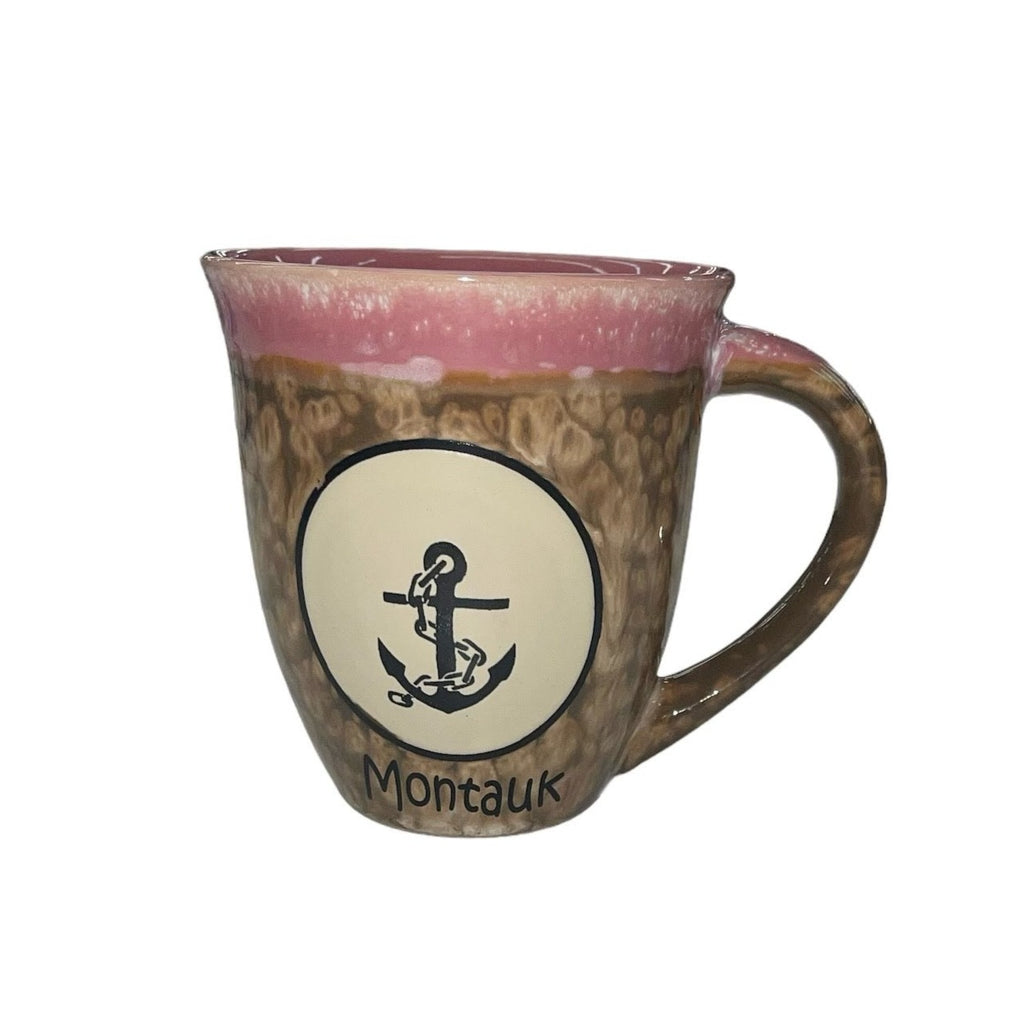 Montauk Anchor Souvenir Mug in Pink