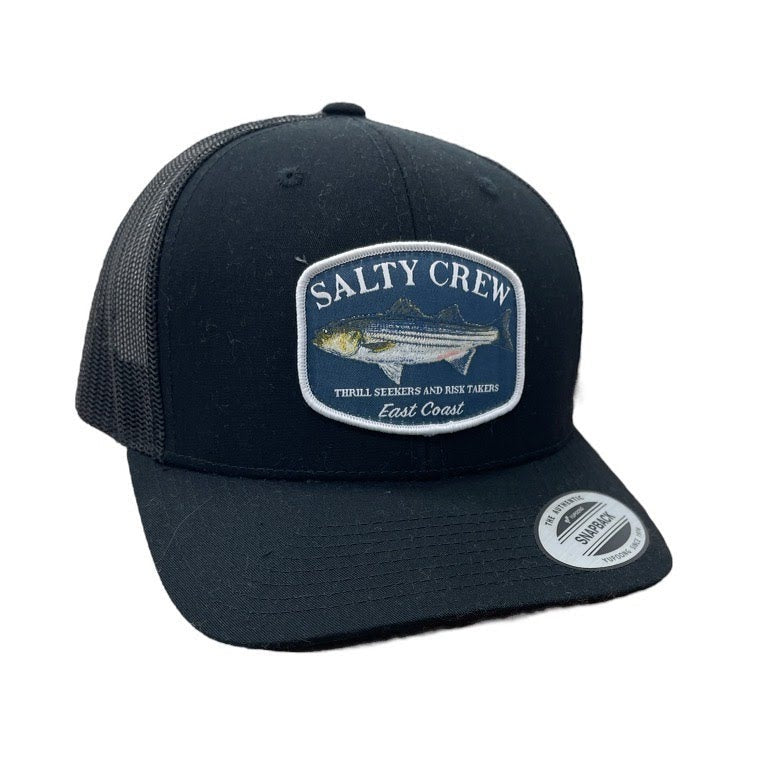 Salty Crew Thrill Seekers and Risk Takers Trucker Hat in Black