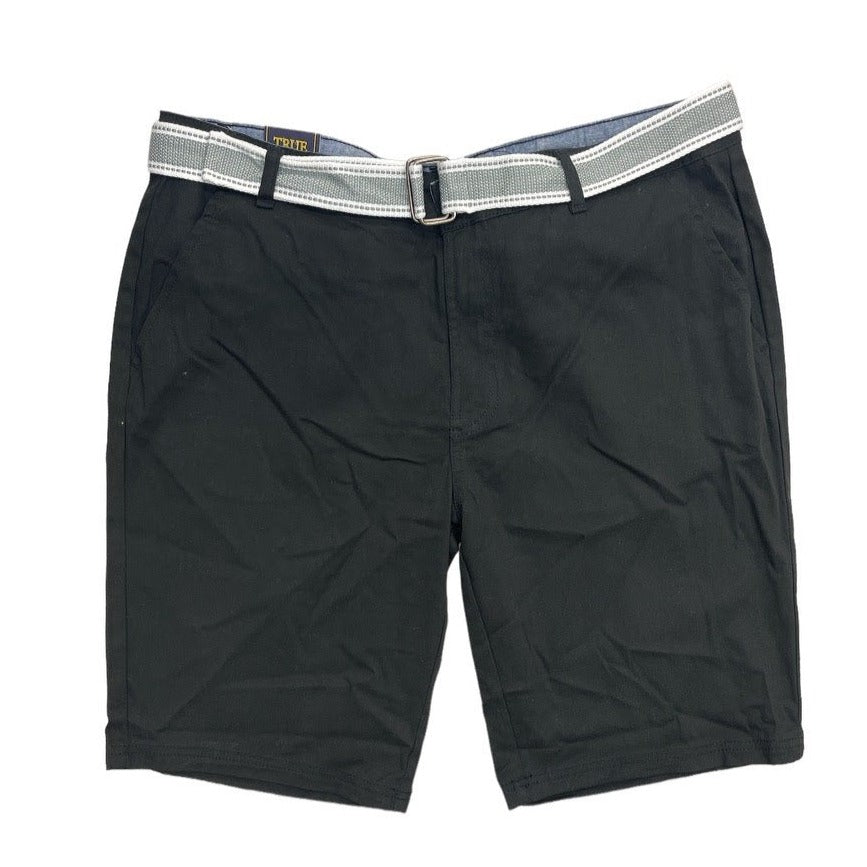 Rock Men's Shorts with Belt in Black
