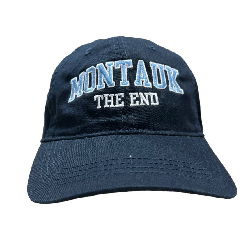 Cap America Montauk The End Embroidered Adjustable Twill Hat in Navy