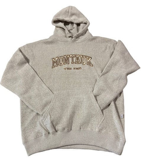 Adult Ragwear Montauk The End Embroidered Nantucket Pullover Hoodie in Light Brown