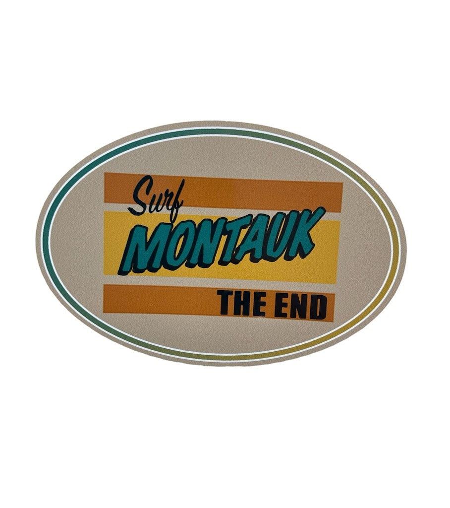 Retro Surf Montauk The End Sticker