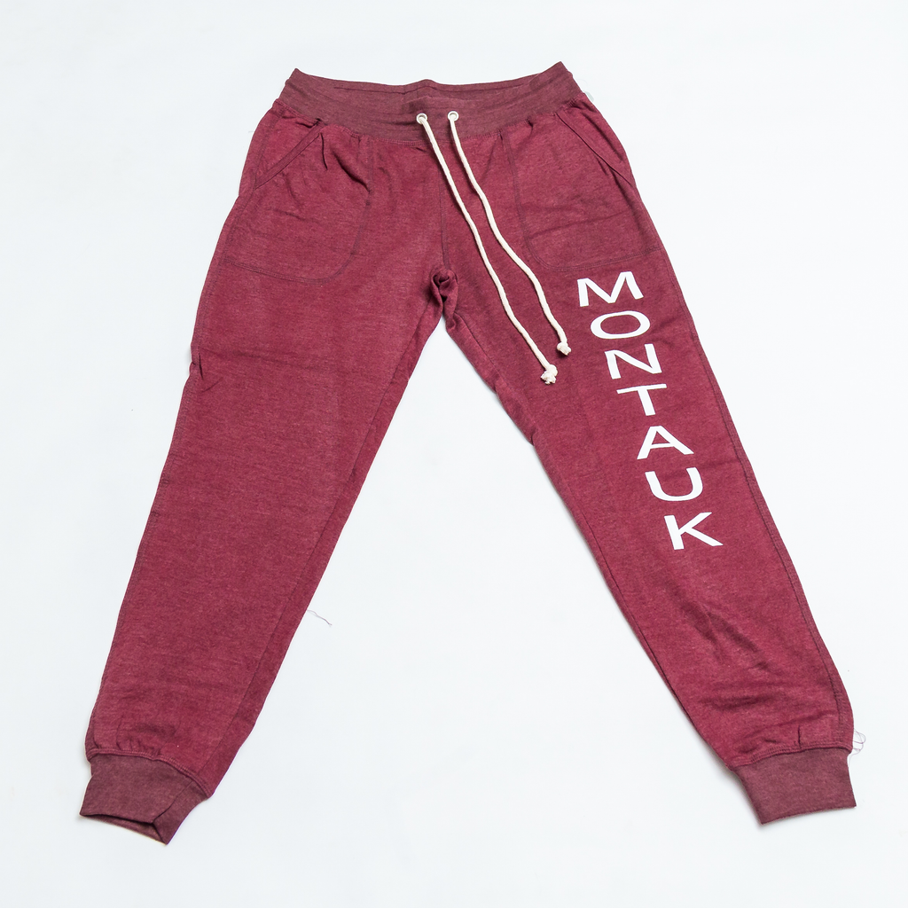 Adult Montauk Joggers with Drawstring and Pockets in Cranberry