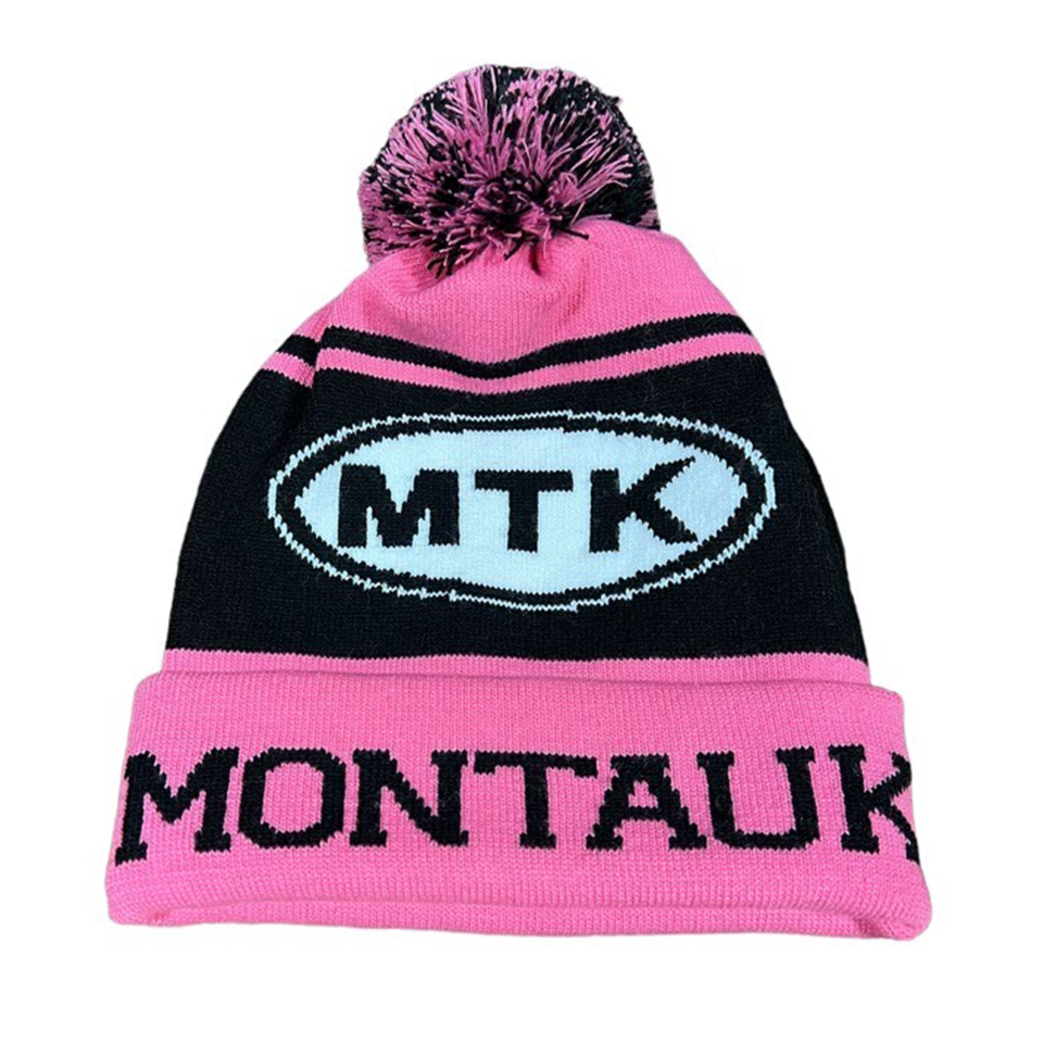 MTK Montauk Beanie in Pink with Black