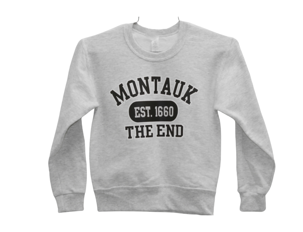 Youth Montauk The End Est 1660 Screen Printed Crewneck