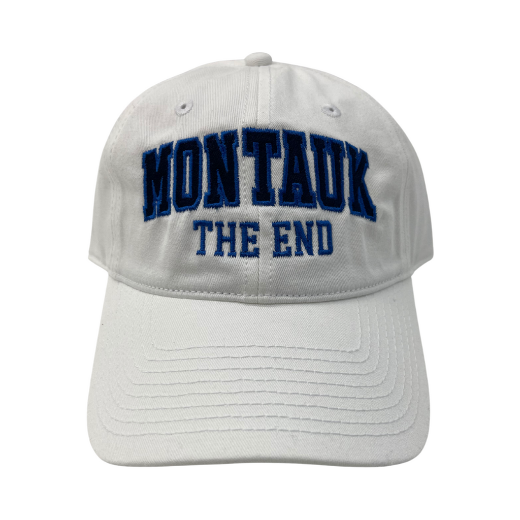 Montauk The End Embroidered Hat in White