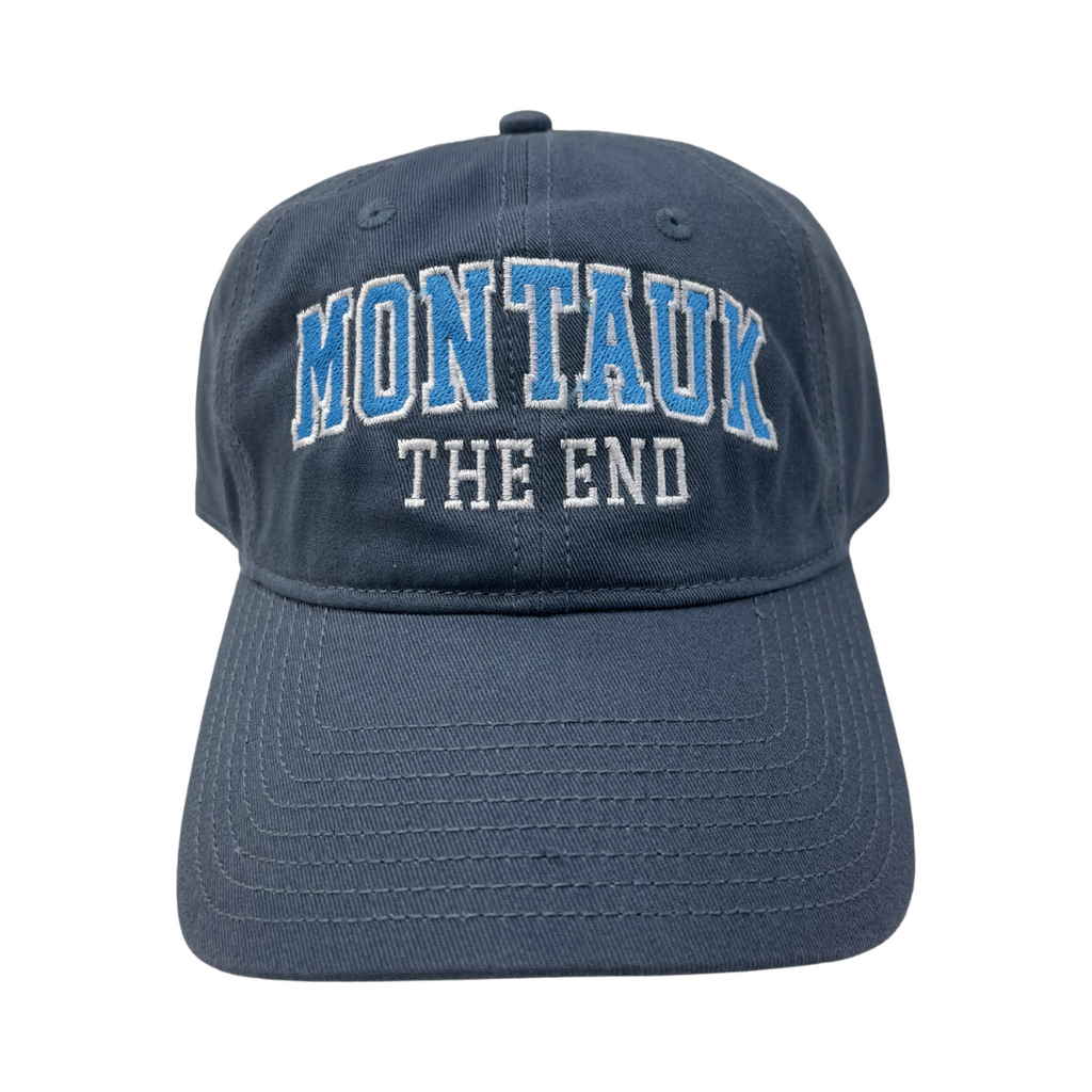 Montauk The End Embroidered Hat in Blue