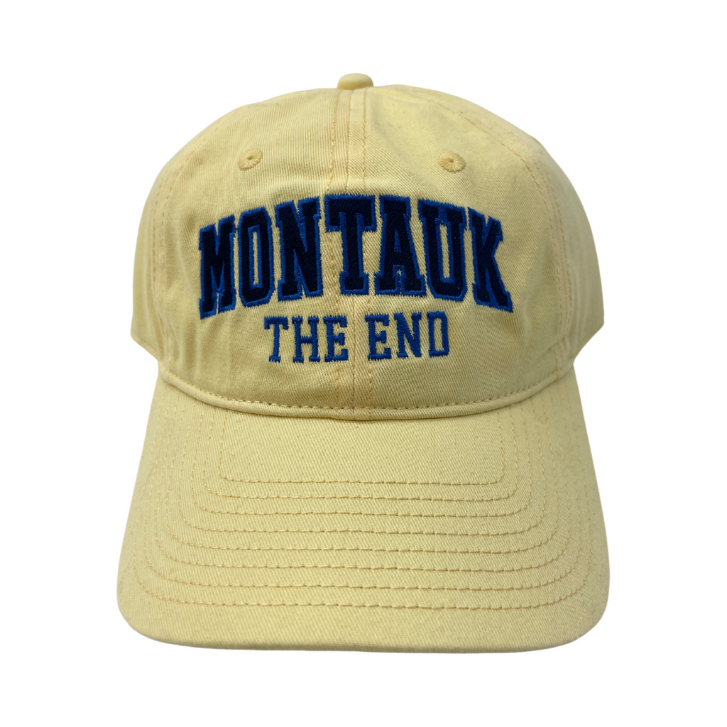 Montauk The End Embroidered Hat in Yellow