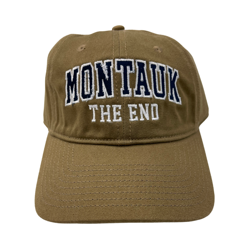 Montauk The End Embroidered Hat in Khaki