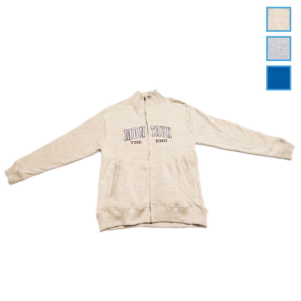 Adult Montauk The End Embroidered Nantucket Zip-Up Cadet